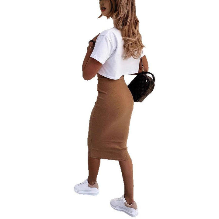 Dame Crop Top og tætsiddende blyantskørt Stilla
