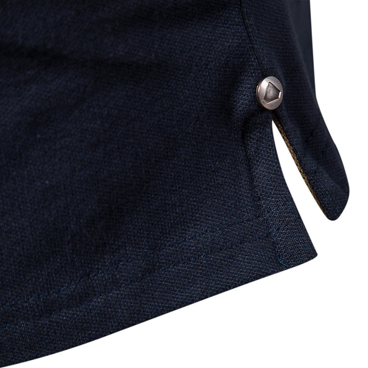 Herrer Poloshirt med mode-stribemønster og placeret nummer Stilla