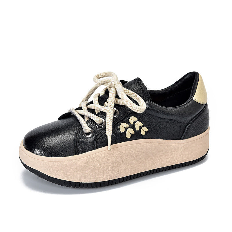 Dame sportliche sneakers med skridsikker plateau sål og åndbart overmateriale Stilla