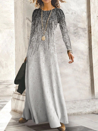Dame Maxikjole i elegant Ombre-design Stilla