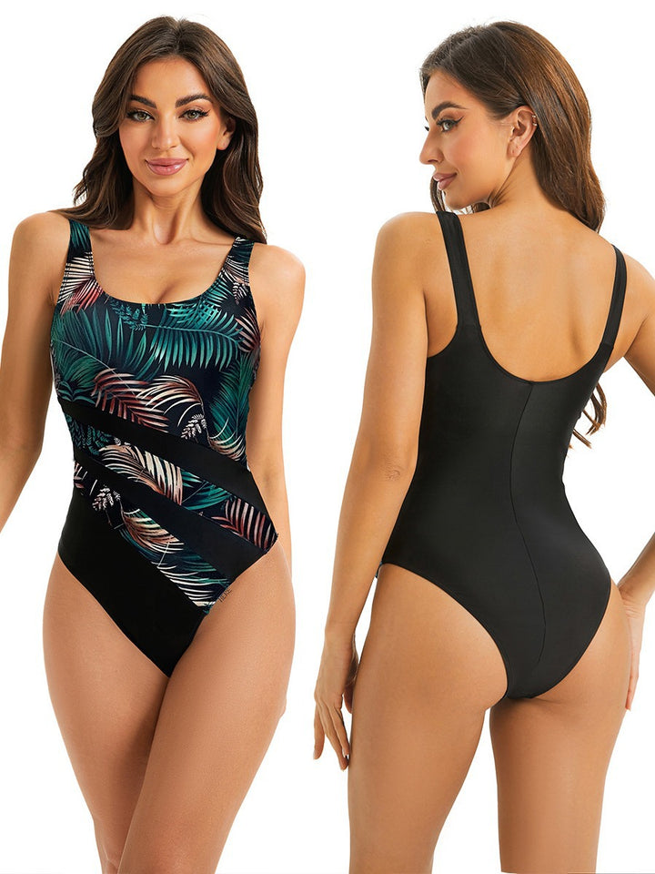 Dame Floral Print Atletisk Én-dels Badetøj Stilla