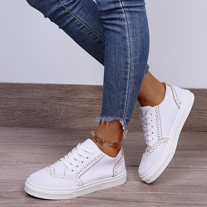 Dame sneakers med luksuriøse rhinestone-detaljer og åndbar overfladestruktur Stilla