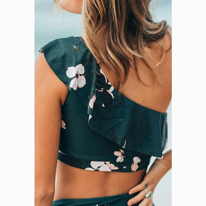 Dame Off-Shoulder Ruffle Svømmehue Stilla