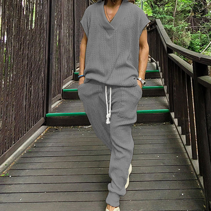 Dame Strik-Loungewear Sæt Stilla