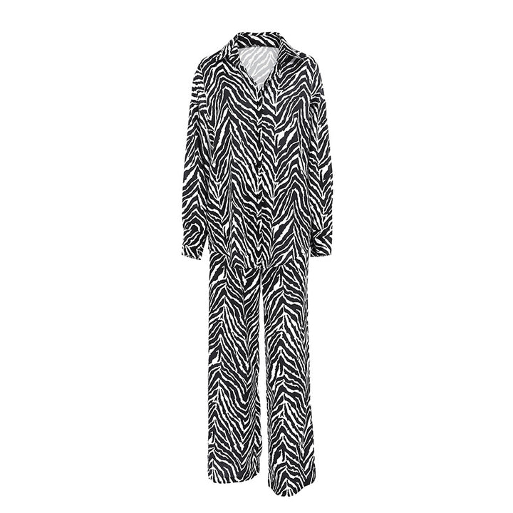Dame elegant og behagelig sæt med zebra-design Stilla