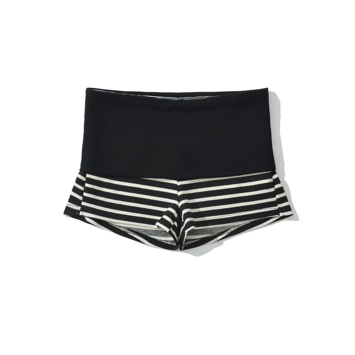 Dame Sportlige Shorts med høj talje og stribet design Stilla