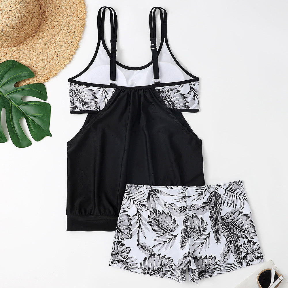 Dame Sommer Tankini-sæt med florale accenter og sporty snit Stilla
