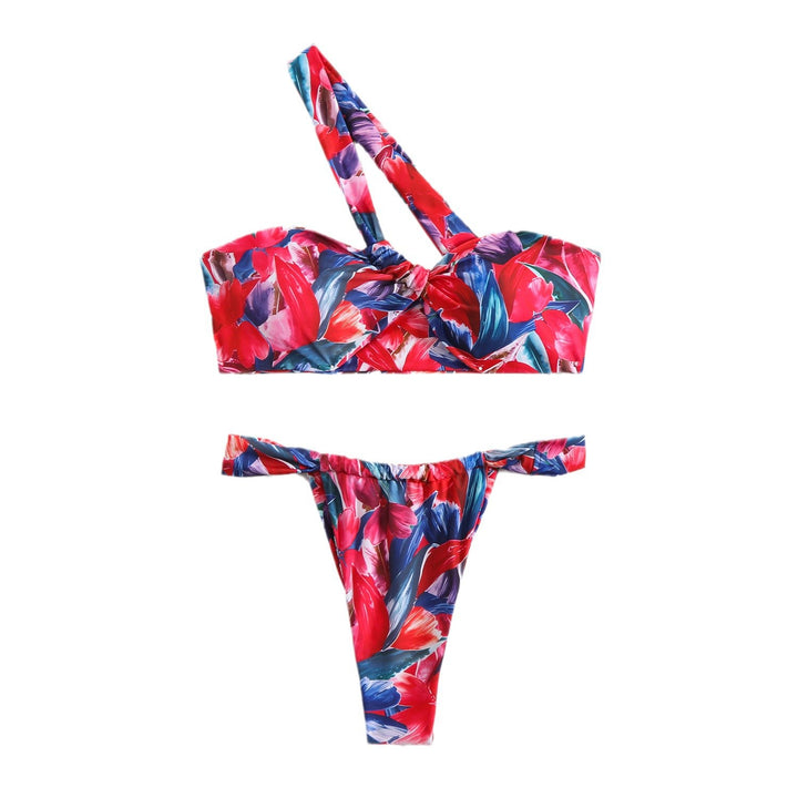 Femme Asymmetrisk Strop-Bikini-Sæt Stilla