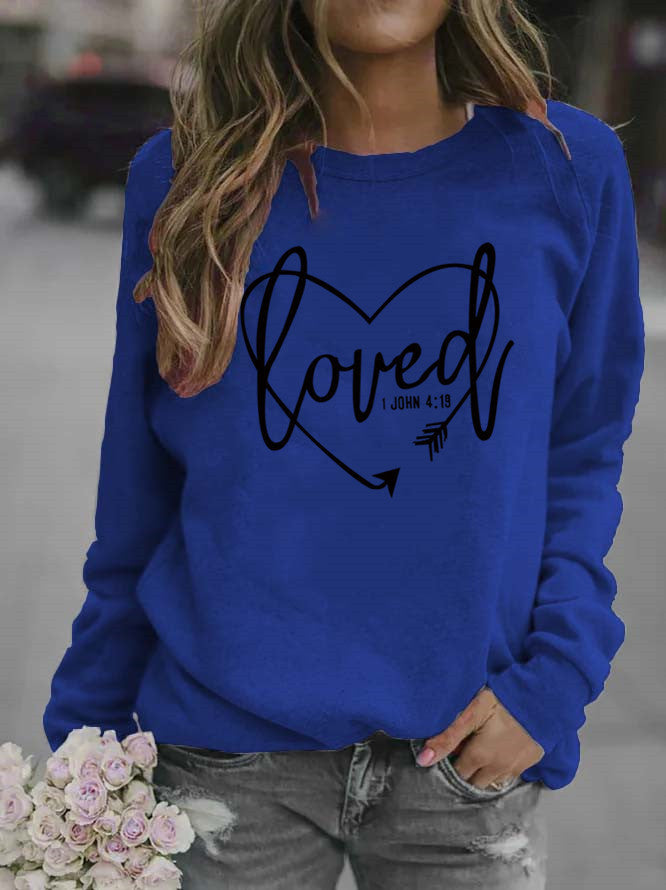 Dame sweatshirt med inspirerende lettering og trendy design Skovae