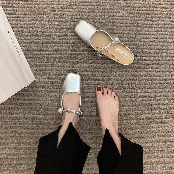 Dame elegante Mules med moderne perleaccent og komfortabel blokhæl Stilla