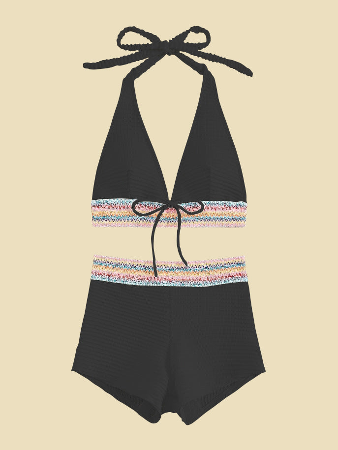 Dame bikini-sæt med højskårne shorts Skovae
