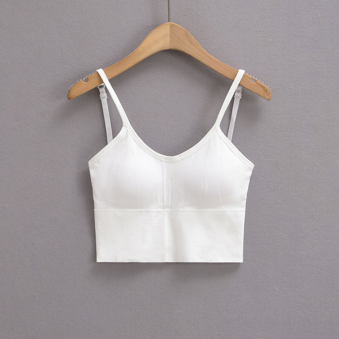 Dame Crop-Top med justerbare spaghetti-stropper og behageligt strækstof Stilla