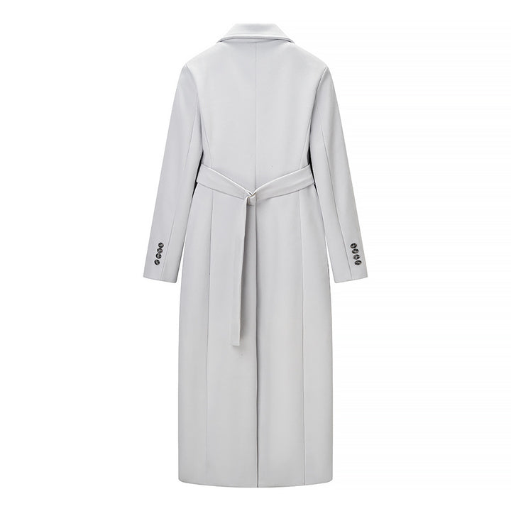 Kvinders elegante trenchcoat med dobbelt knaplukning og skræddersyet pasform Stilla