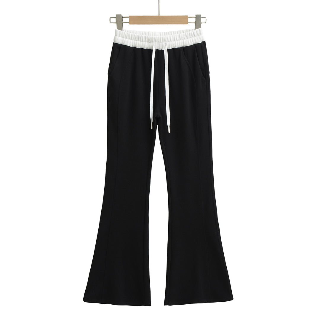 Dame elegant sportbukser med bred ben og elastisk talje Stilla