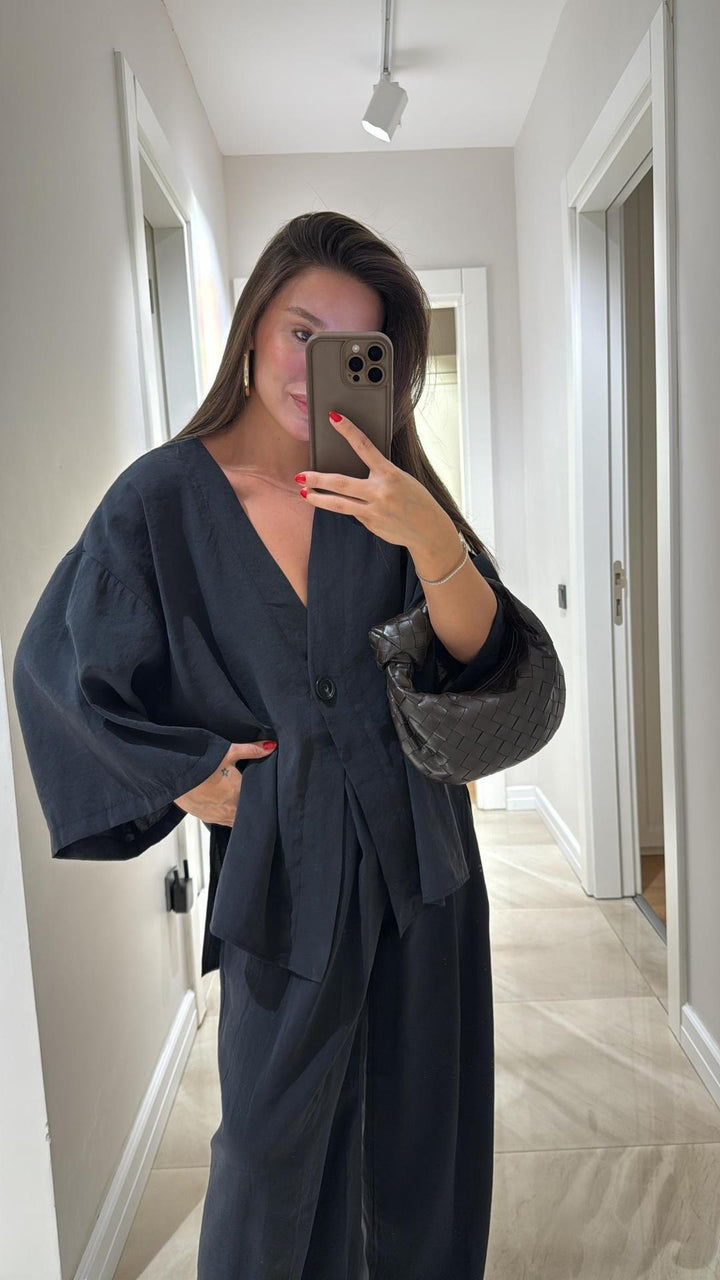 Dame luftig Kimono-style Overgang med bred skæring Stilla
