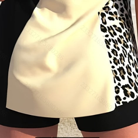 Dame fritids tankini med moderne dyreprint og justerbare stropper Skovae