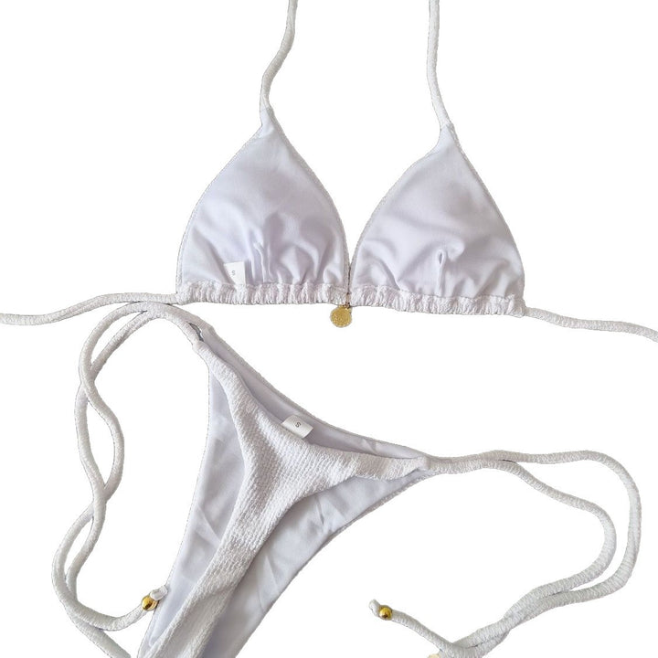 Dame triangel-bikini med raffinerede detaljer Skovae