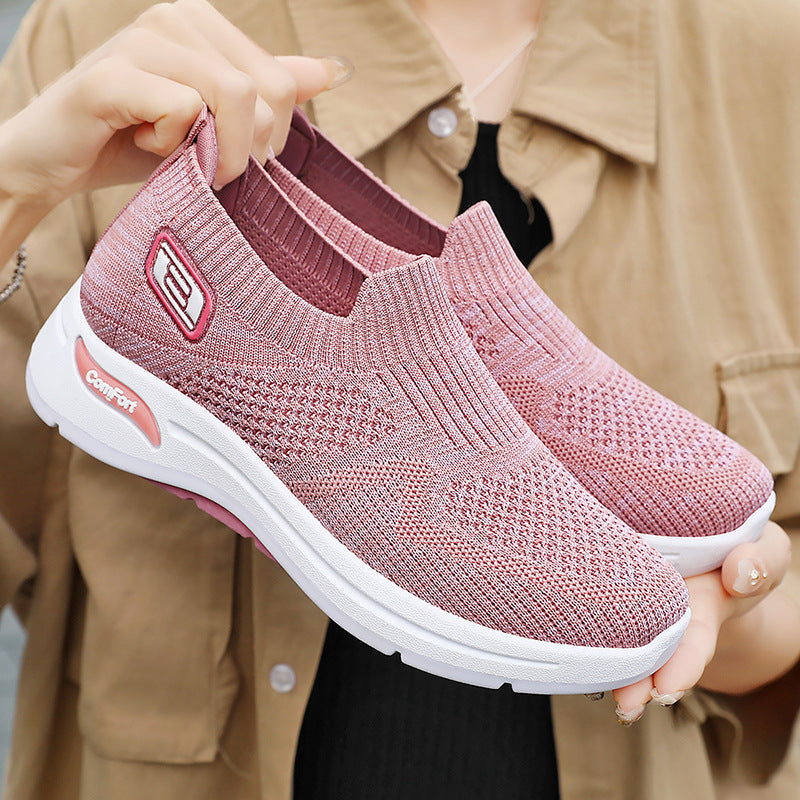 Dame Behagelige Sneakers med elastisk strikkedesign og åndbar overmaterialestruktur Stilla
