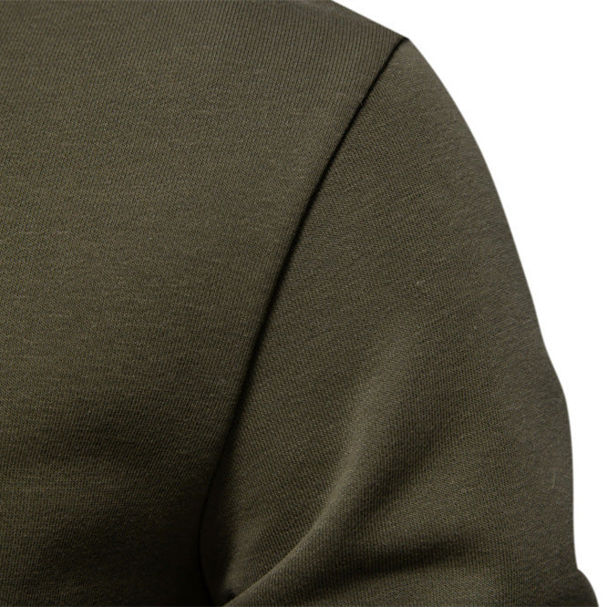 Herrer nan klassisk rundhals-sweatshirt lavet af tung bomuldsblanding med børstet inderside og ribbede manchetter Skovae