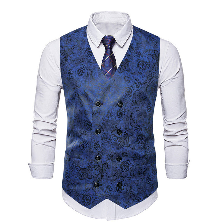 Herrer elegante blomsterprintvest Stilla