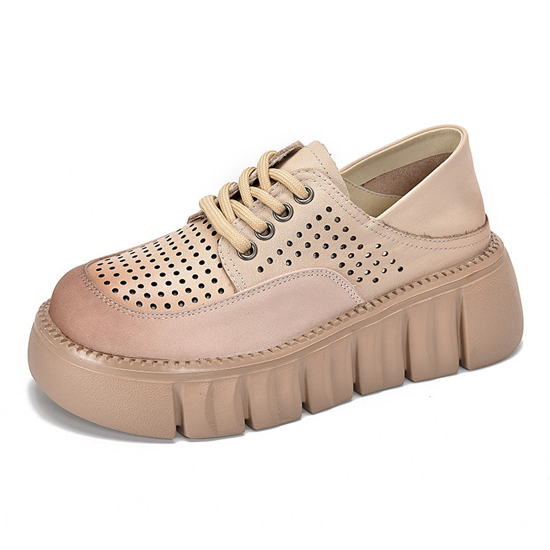 Dame Sneakers med perforeret overflade og tyk profilsål Stilla