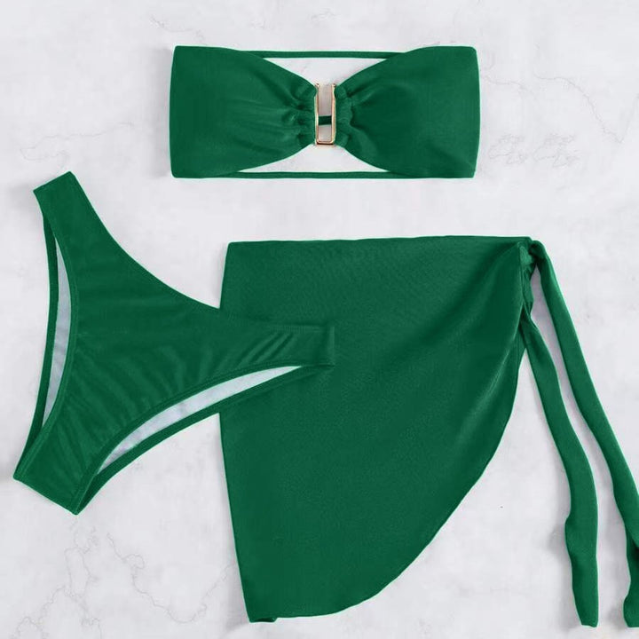 Dame Bandeau-Bikini med aftagelig nederdel Stilla
