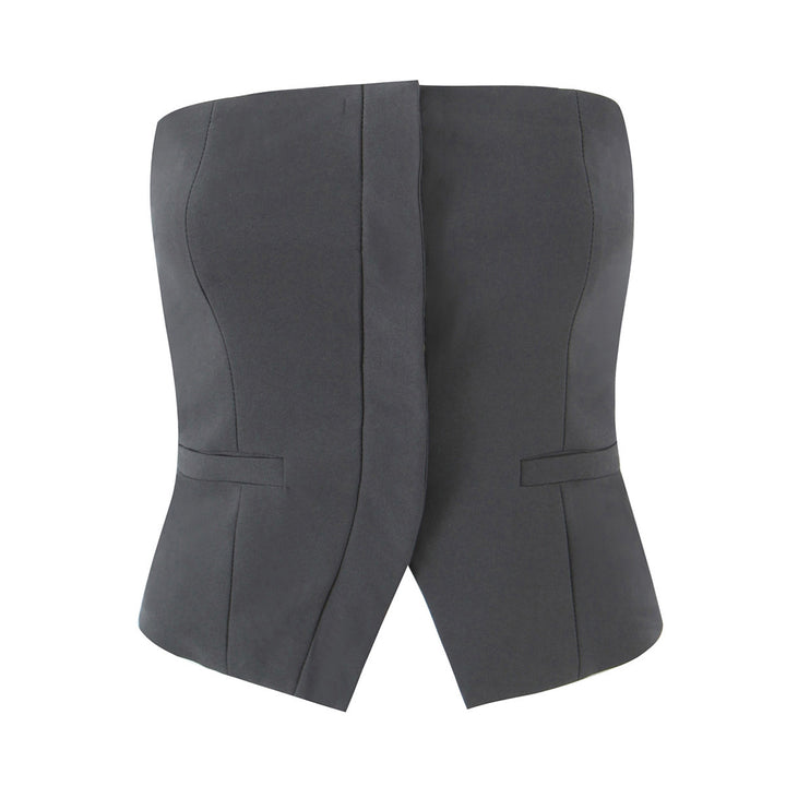 Dame Bustier-jakke med elegant revers og figursyet snit Stilla