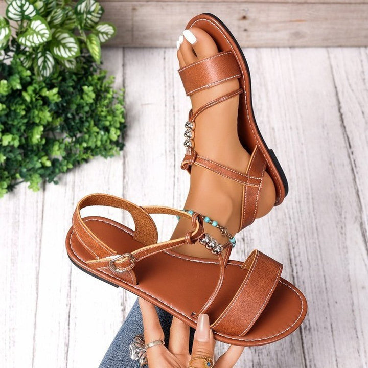 Dame Mode Remsandaler med elegant dekoration Stilla