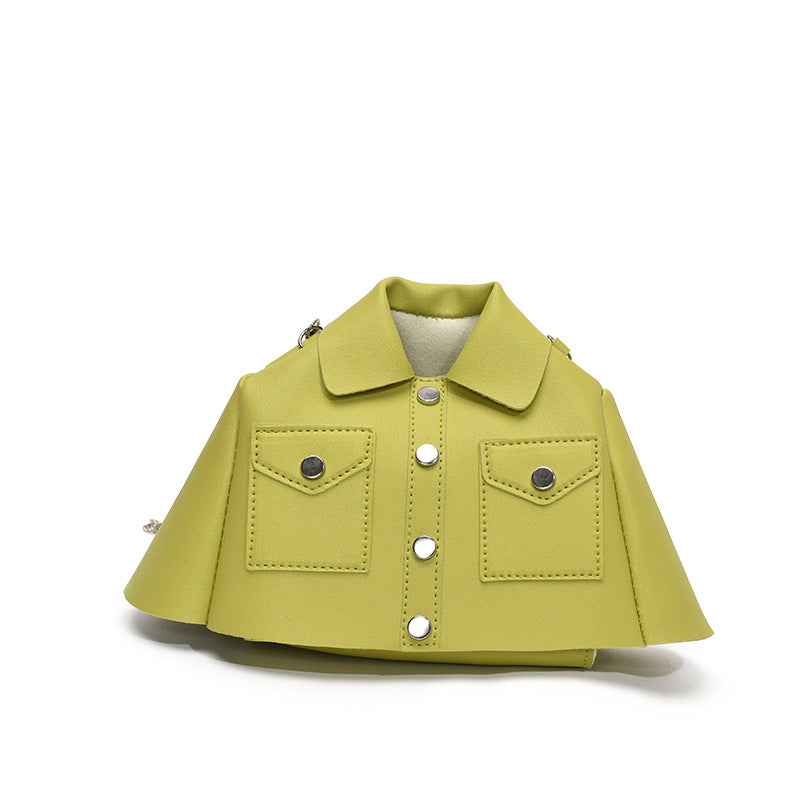 Femme Chic Fauxlæder Mini Jakke Håndtaske Stilla