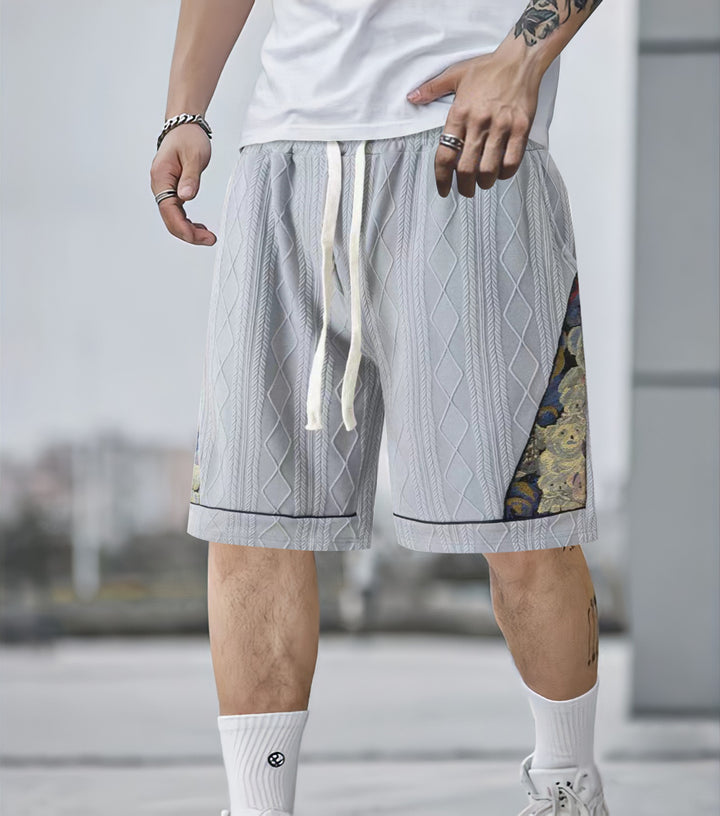 Herre mode shorts med kreativ grafisk design Stilla