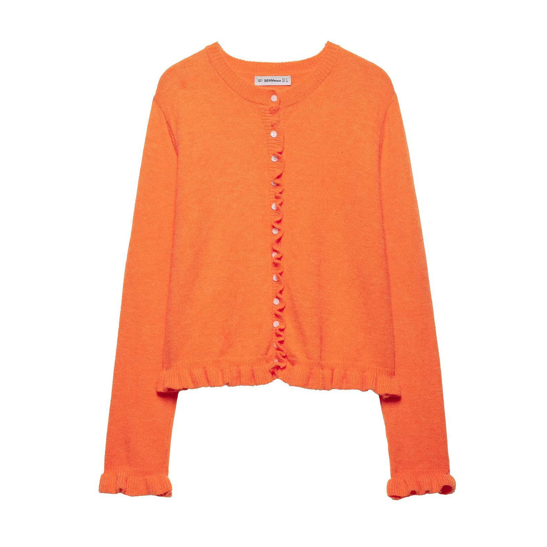 Dame elegant strikjakke med dekorative knapper Stilla