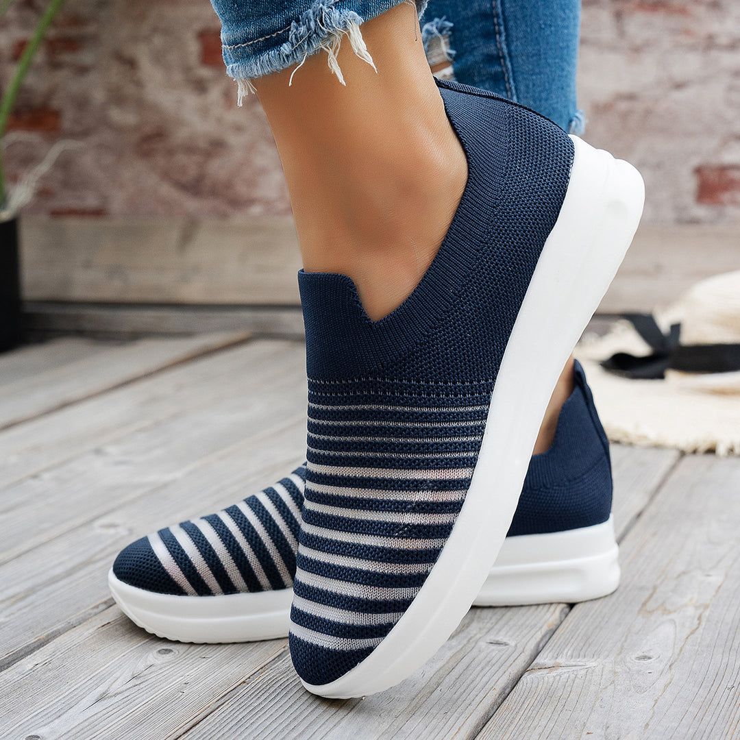 Dame Strik-Sneakers med åndbar overfladestruktur og fleksibel sål Stilla