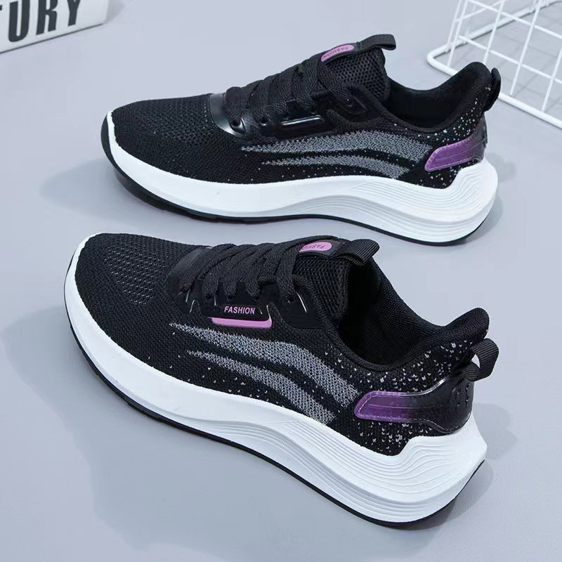 Dame Sporty Løbesneaker med åndbart mesh-overmateriale og stødabsorberende sål Stilla