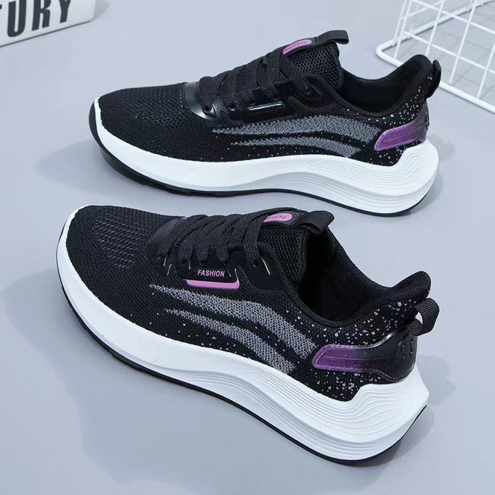 Dame Sporty Løbesneaker med åndbart mesh-overmateriale og stødabsorberende sål Stilla