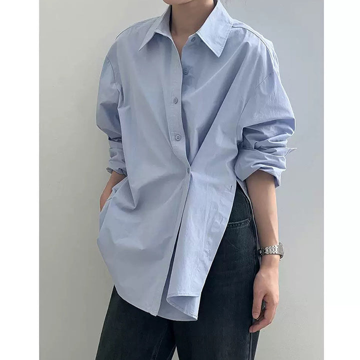Damer afslappet overshirt-bluse med elegant snit og fine detaljer Stilla