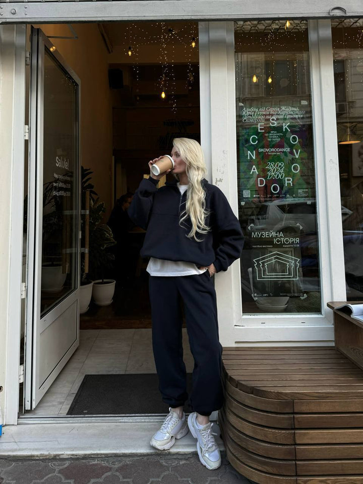 Kvinder Casual Oversized Hoodie og Joggingbukser Sæt Skovae