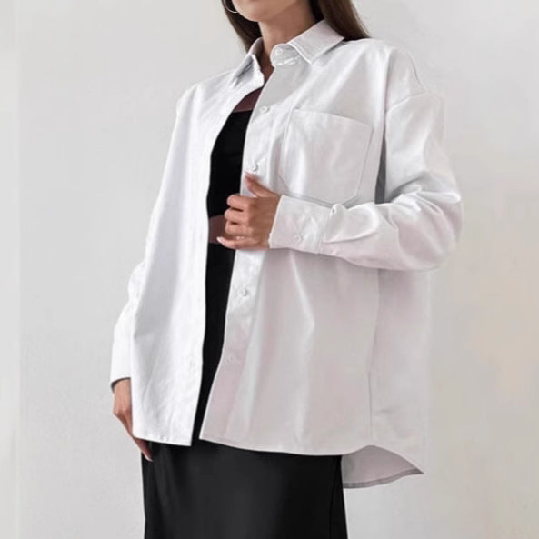 Dame Oversized Skjorte med afslappede detaljer Stilla