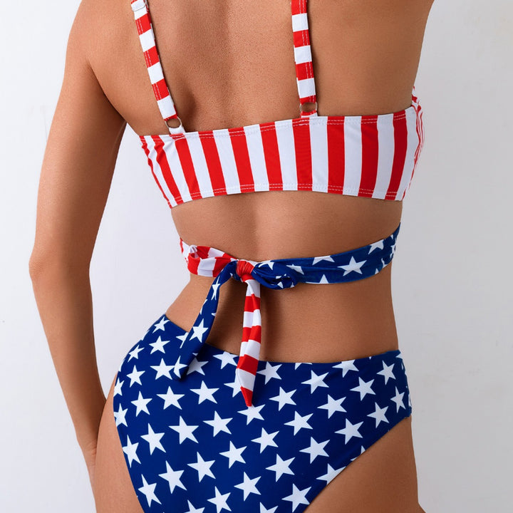 Dame Triangel-Bikini med innovativt indpakningsdesign Skovae