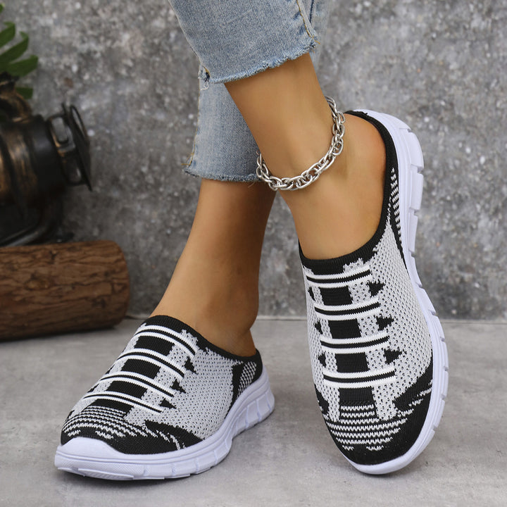 Dame åndbare Slip-On sneakers med elastiske indlæg og fleksibelt design Stilla