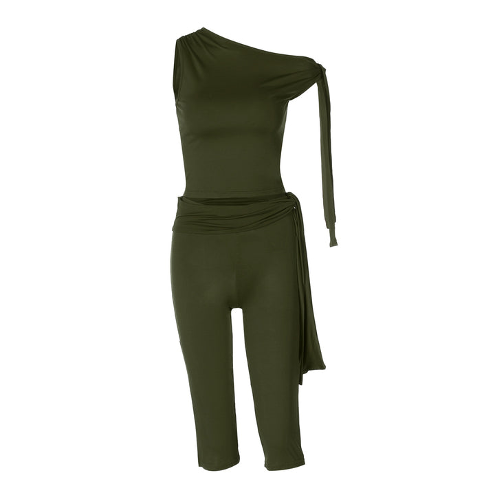 Dame Ensidig Jumpsuit med eksklusive Draperinger Skovae