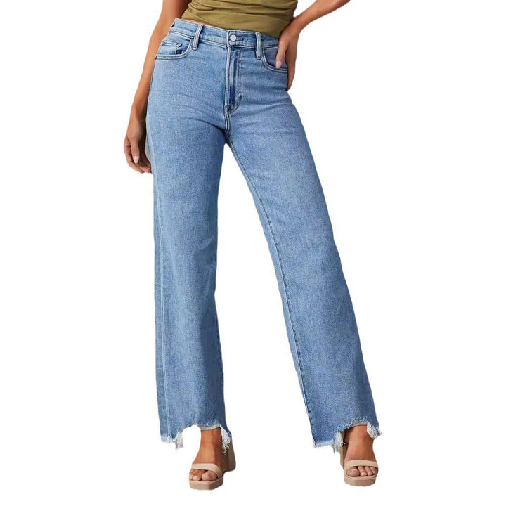 Dame Løst skåret Jeans med frynset kant Stilla