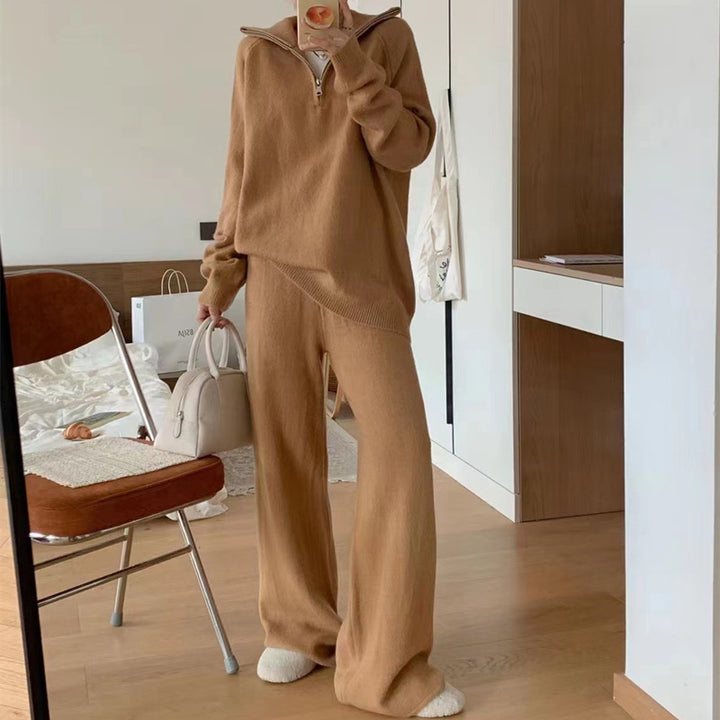 Femme Cozy Halv-Zip Lounge Sæt Stilla