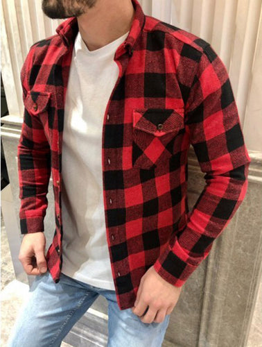 Stilla | Skjorte Ternede Flannel Relaxed Fit Langærmet Med Brystlommer