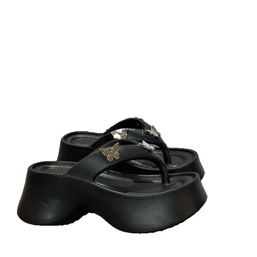 Dame Komfortable Flip-Flops med elegante sommerfugle accenter og ergonomisk sål Stilla