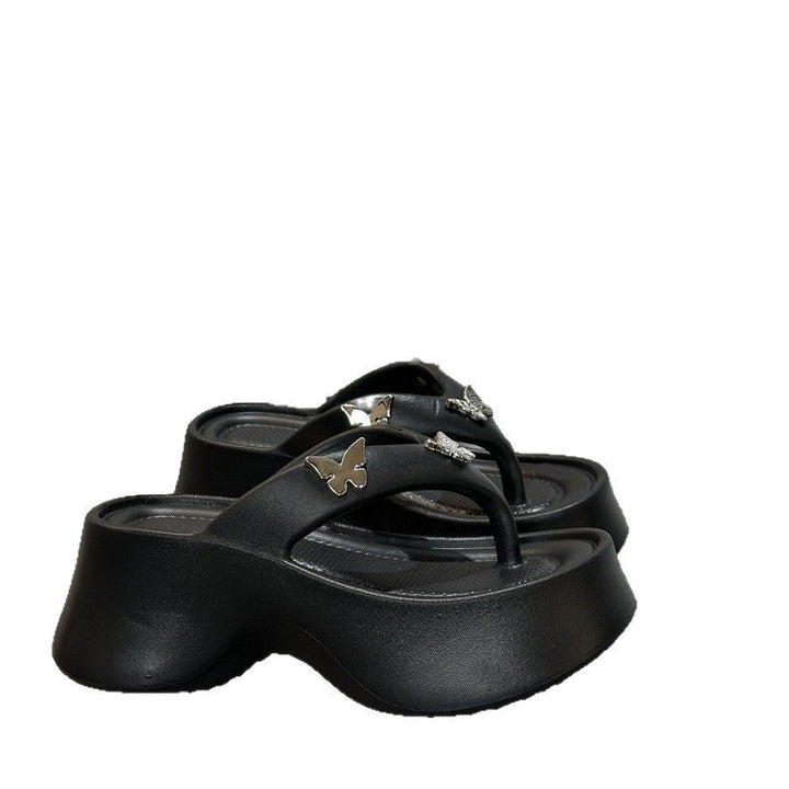 Dame Komfortable Flip-Flops med elegante sommerfugle accenter og ergonomisk sål Stilla