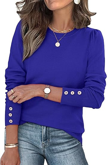 Kvinders afslappede sweater med knapdetaljer Stilla