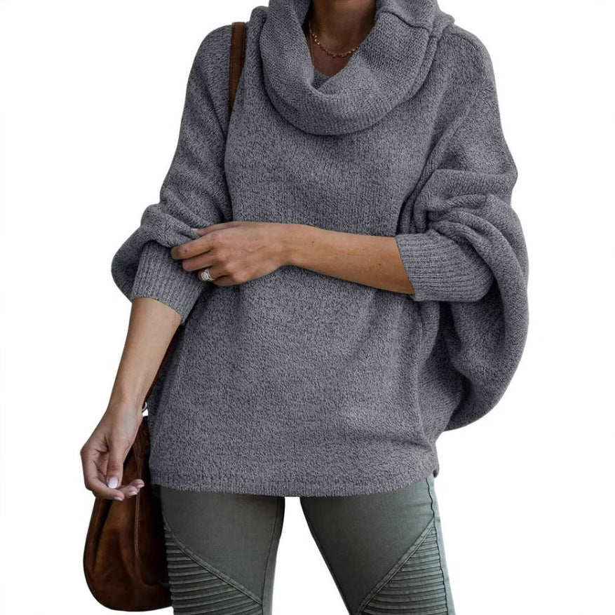 Dame casual turtleneck sweater med brede ærmer Stilla