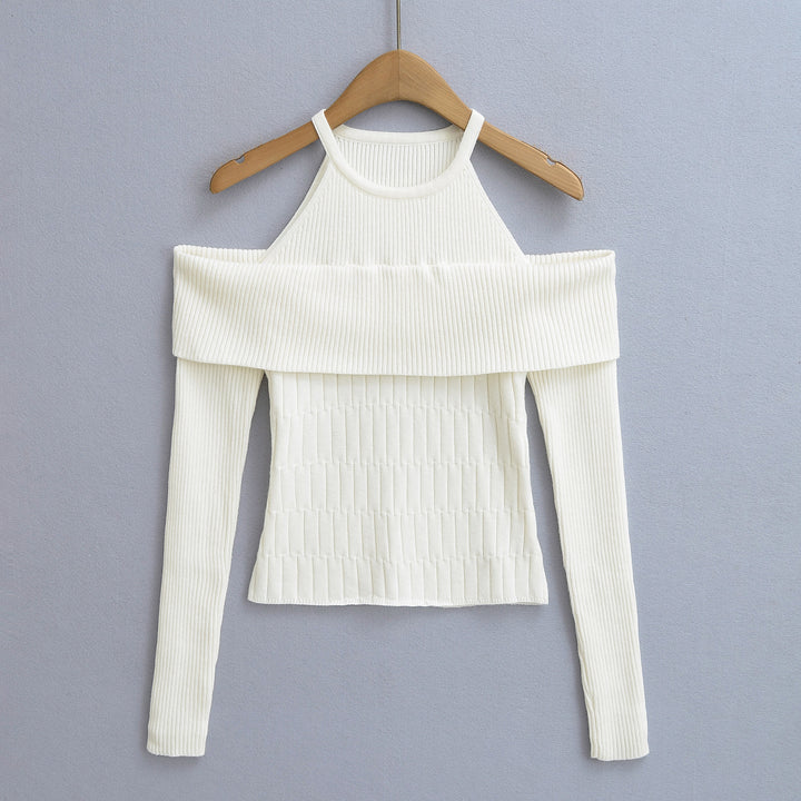 Dame off-shoulder strikoverdel med raffineret design og elegant snit Stilla