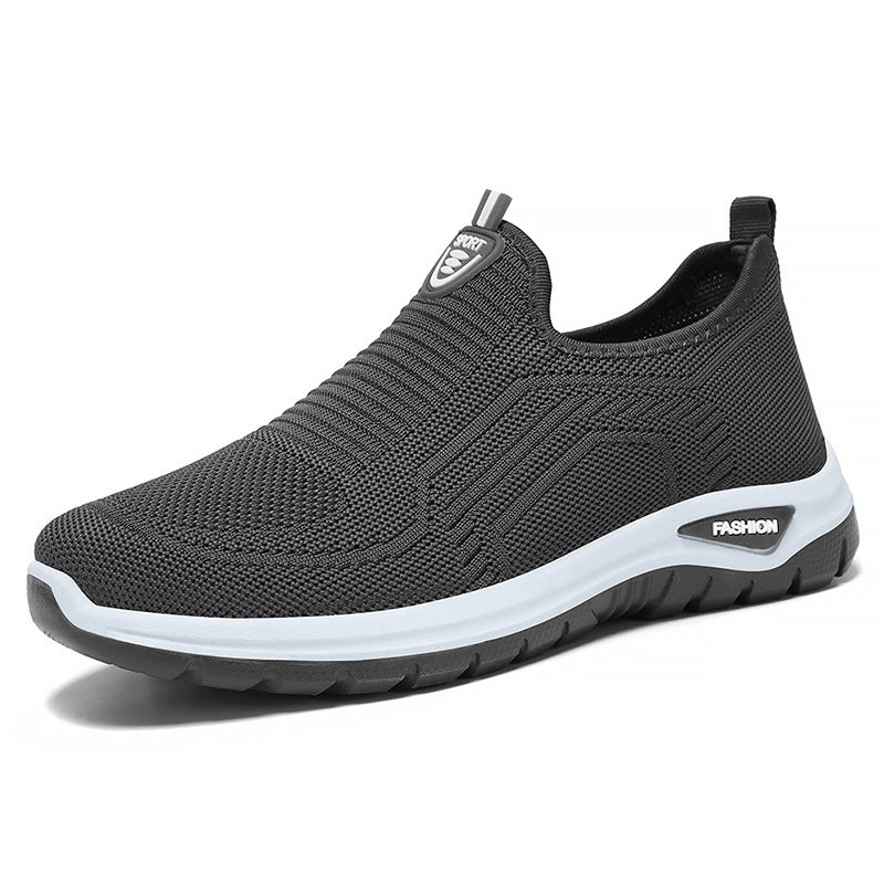 Herre Åndbare Slip-On Sneakers med fleksibelt Strik-Obermateriale og dæmpende Sål Stilla