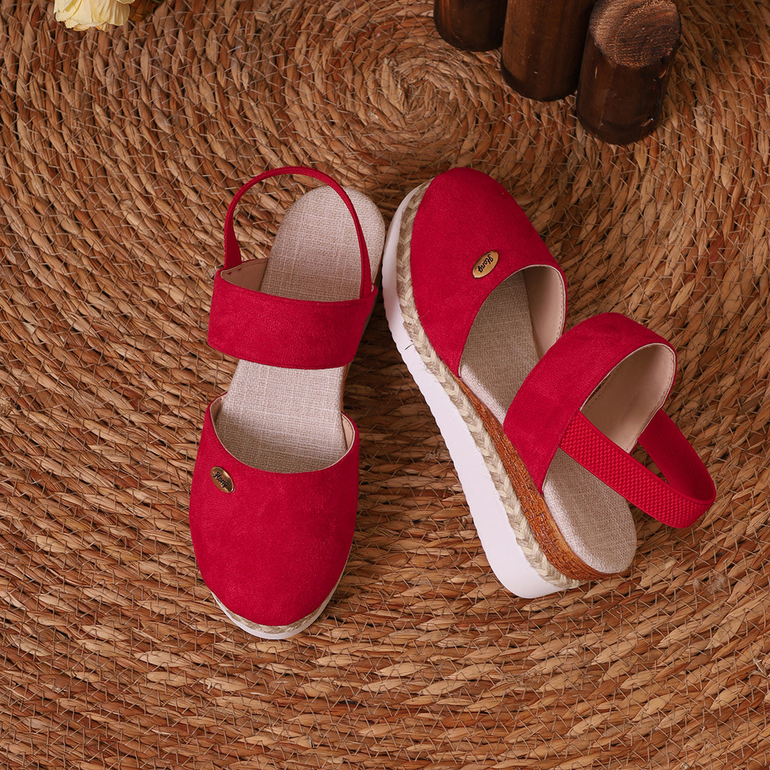 Dame espadriller med elastiske remme og jute accenter Stilla